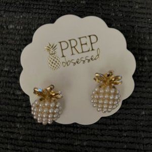 Prep Obsessed Gold Pineapple Earrings - NWT